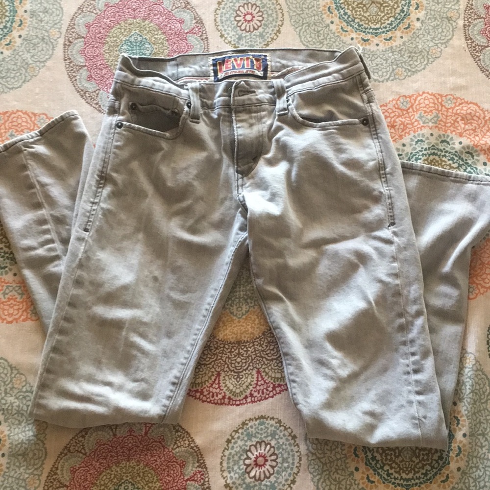 USED MENS LEVIS SKINNY 511” JEANS GREY W:29 L:30